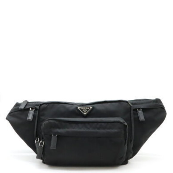 Prada waist bag pouch body hip nylon black - Picture 1 of 8